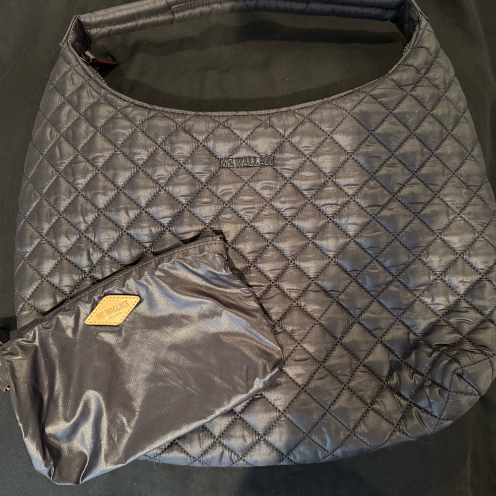 MZ Wallace Black Quilted Metro Shoulder Bag